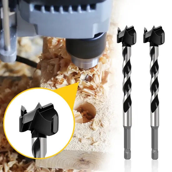 Lengthened Spiral Wood Door Tapper, Latch, Door Lock, Hexagonal Handle, Punching Artifact, Chip Removal Tapper, Fried Dough Twists Drill Sleeve